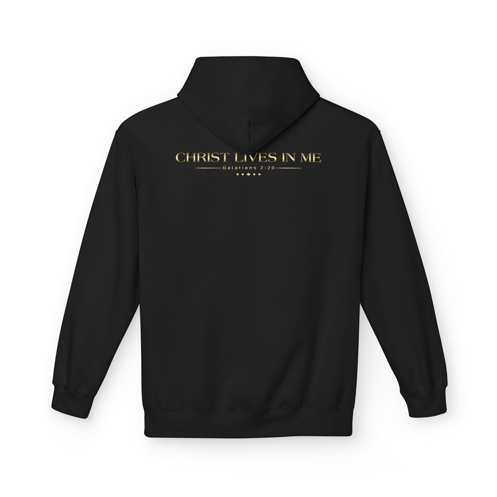 Jesus Crest: Unisex Hooded Sweatshirt: Christ Lives in Me-thumbmail-3