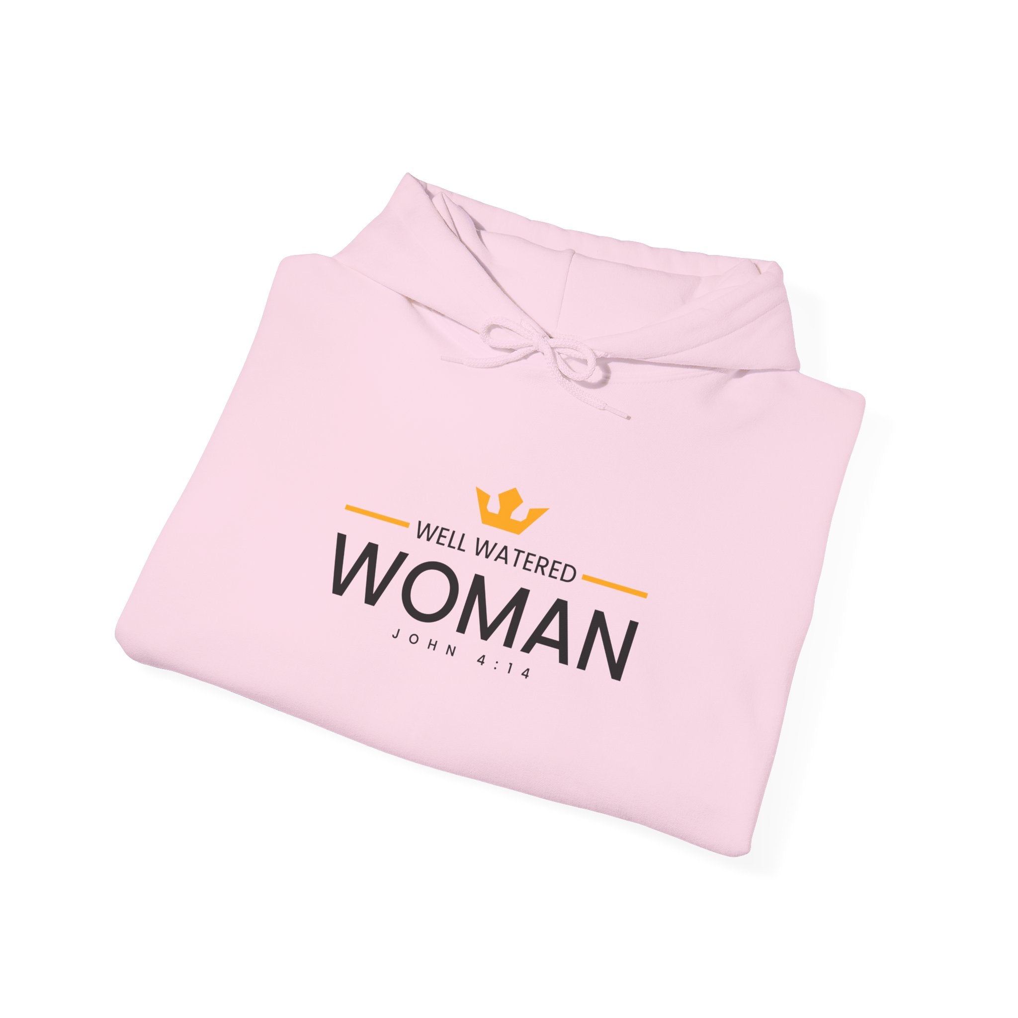 Unisex Heavy Blend™ Hoodie featuring Well Watered Woman design, comfortable casual sweatshirt in neutral tones.