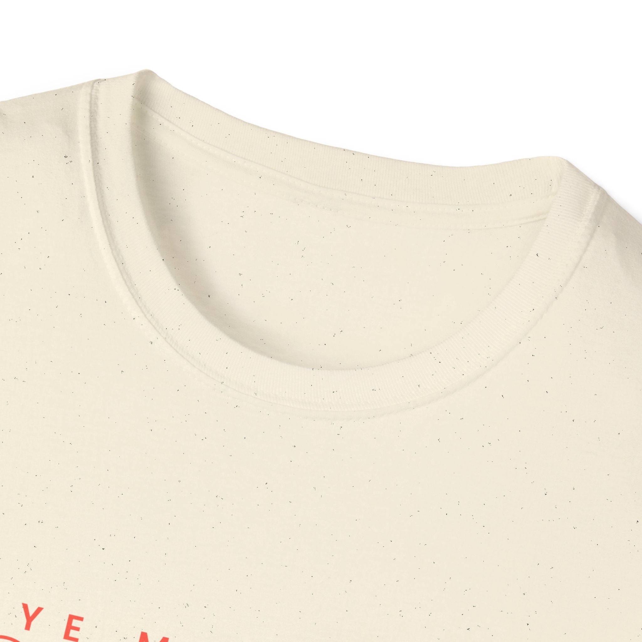 Unisex softstyle T-shirt by Printify featuring the "Ye Must Be Born Again" design in black and white.