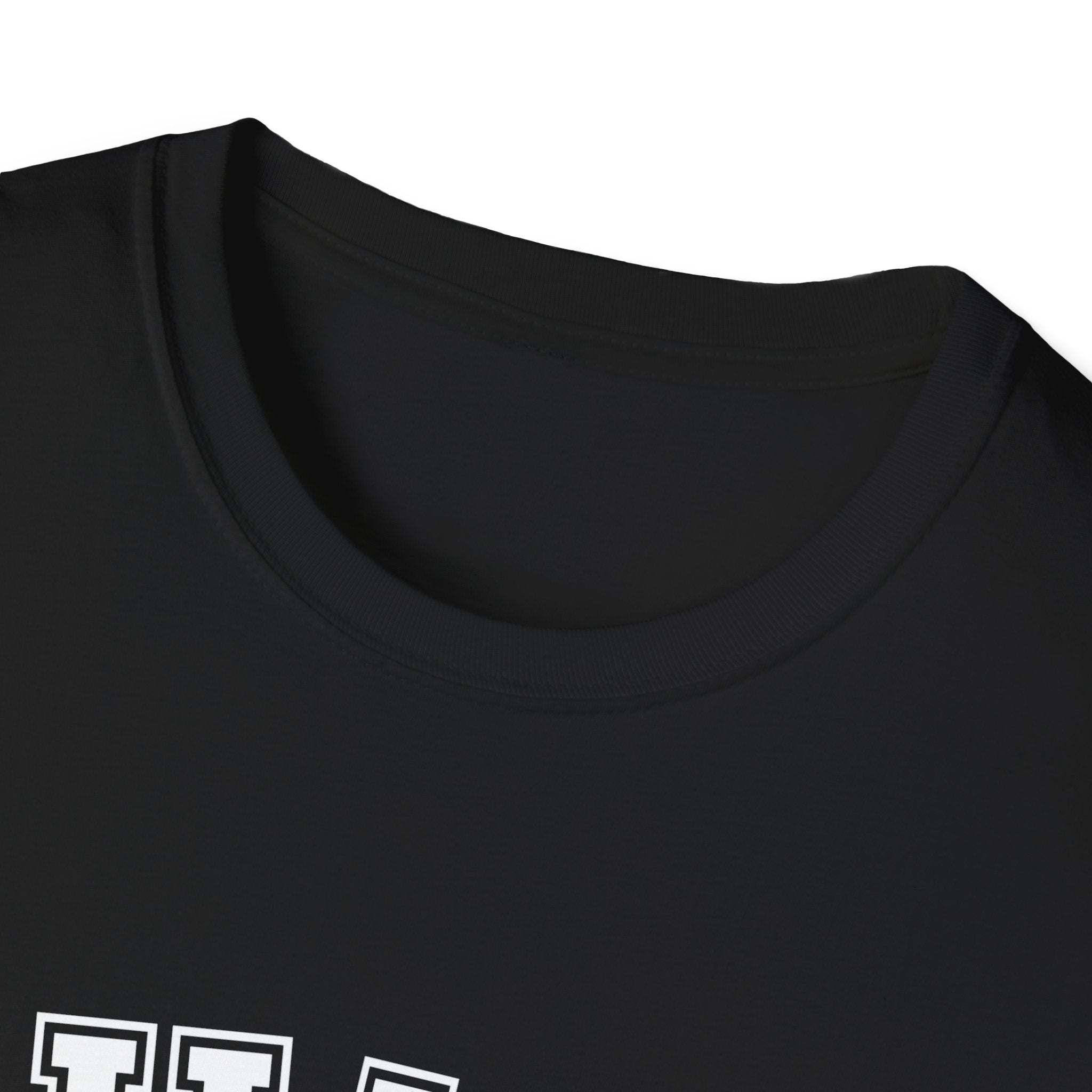 Unisex softstyle T-shirt featuring "Child of God" print, displayed on a hanger against a plain background.