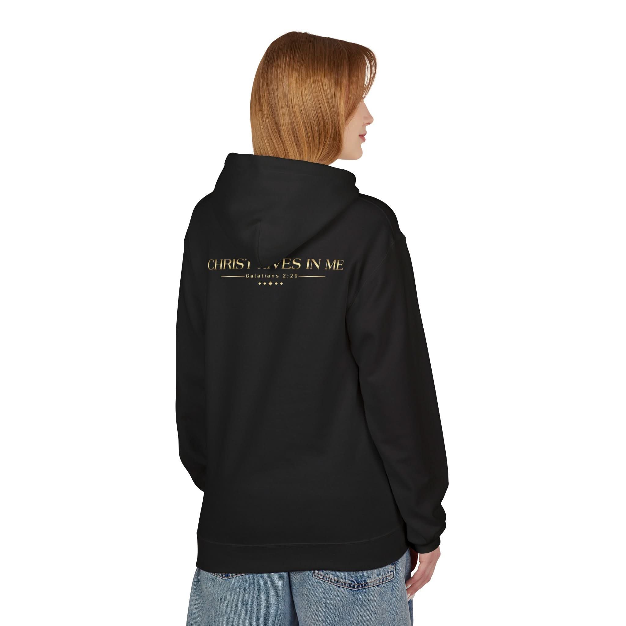 Jesus Crest: Unisex Hooded Sweatshirt: Christ Lives in Me-thumbmail-5