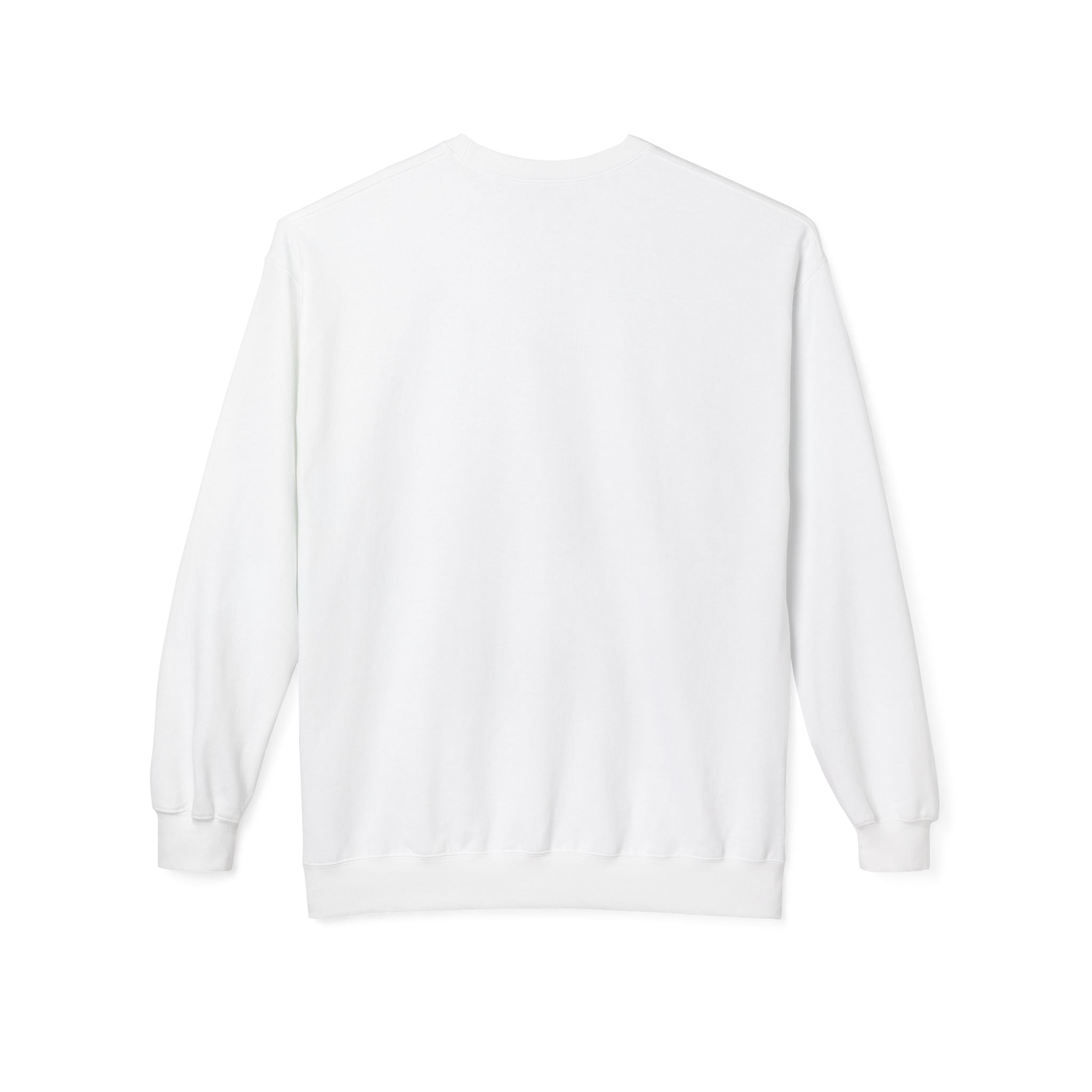 Unisex midweight softstyle fleece crewneck sweatshirt with inspirational "I Can Do All Things Through Christ" print, by Printify.