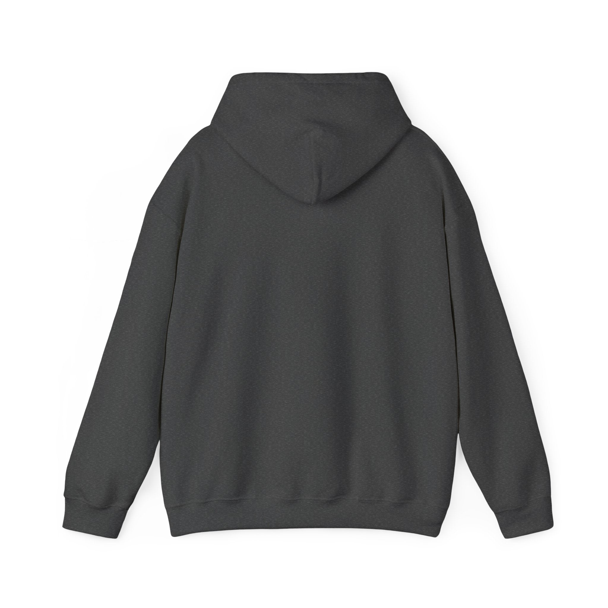 Unisex Heavy Blend hoodie by Printify featuring "Be Strong and Courageous" motivational text on front, cozy and casual fit.