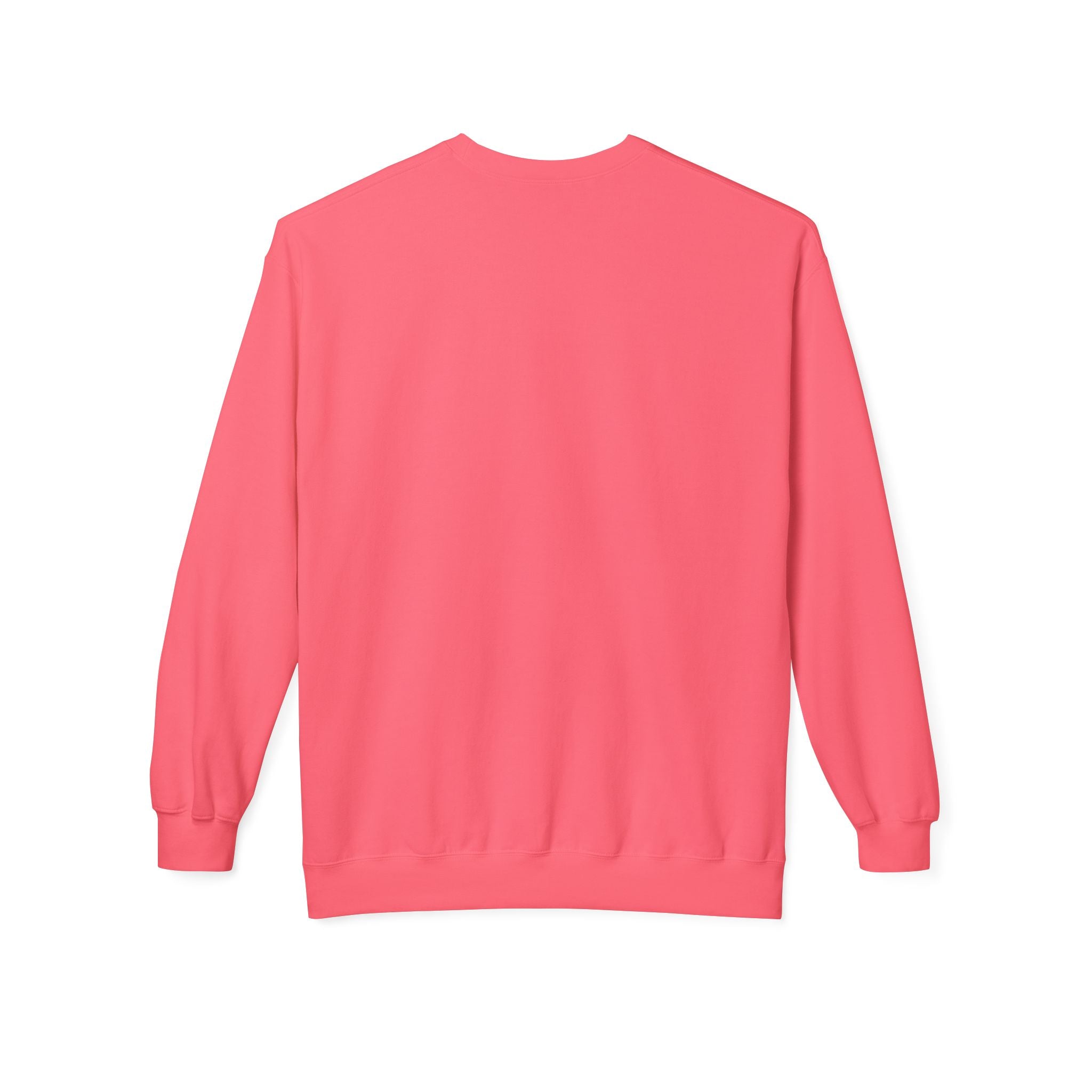 Unisex midweight softstyle fleece crewneck sweatshirt with "Fearfully and Wonderfully Made" print, by Printify.