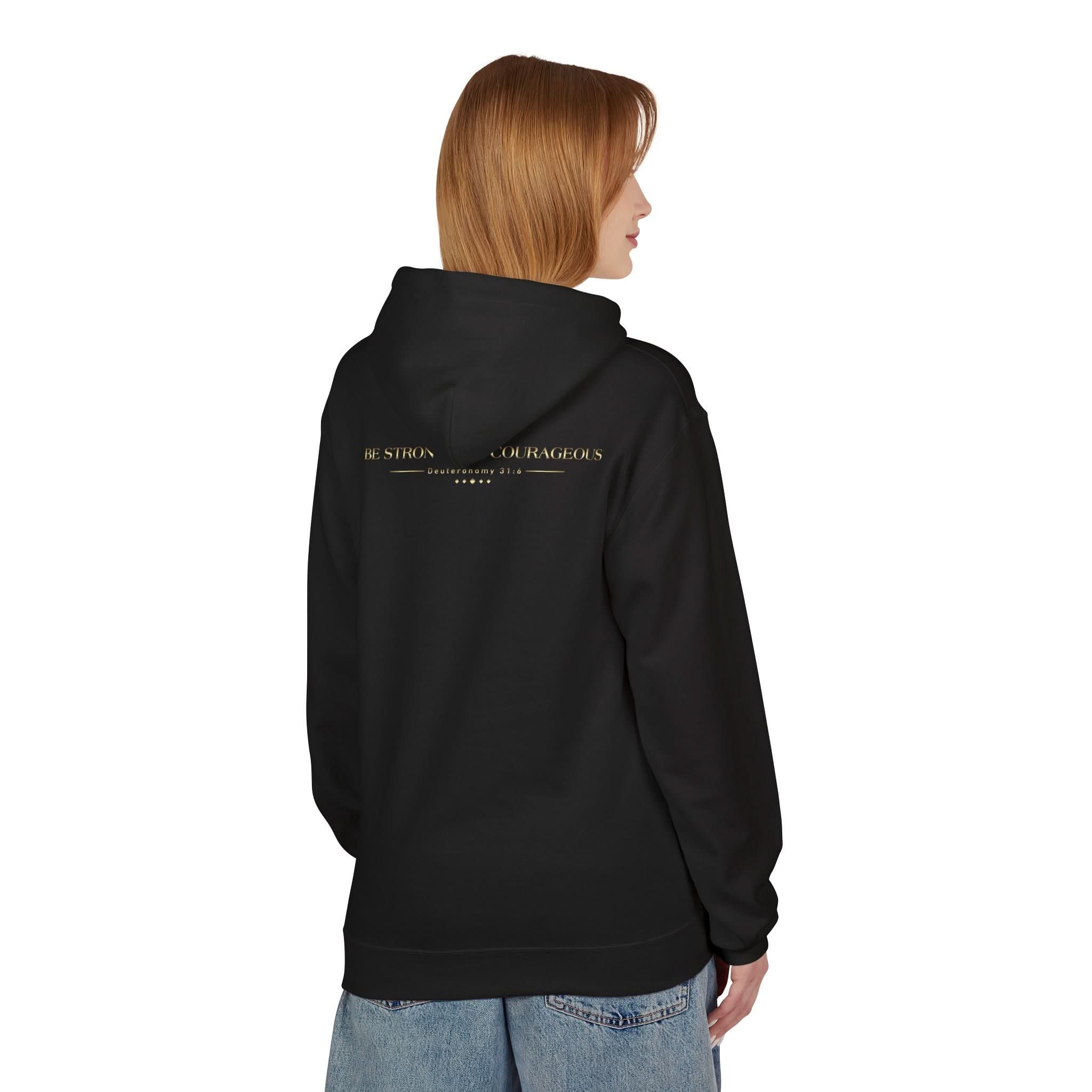 Christ Centered Man: Unisex Hooded Sweatshirt: Be Strong and Courageous - Christ Centered Ministries