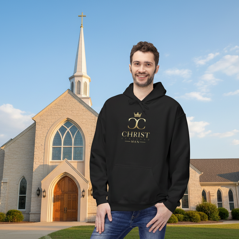 Christ Centered Man: Unisex Hooded Sweatshirt:  BOLD AS A LION