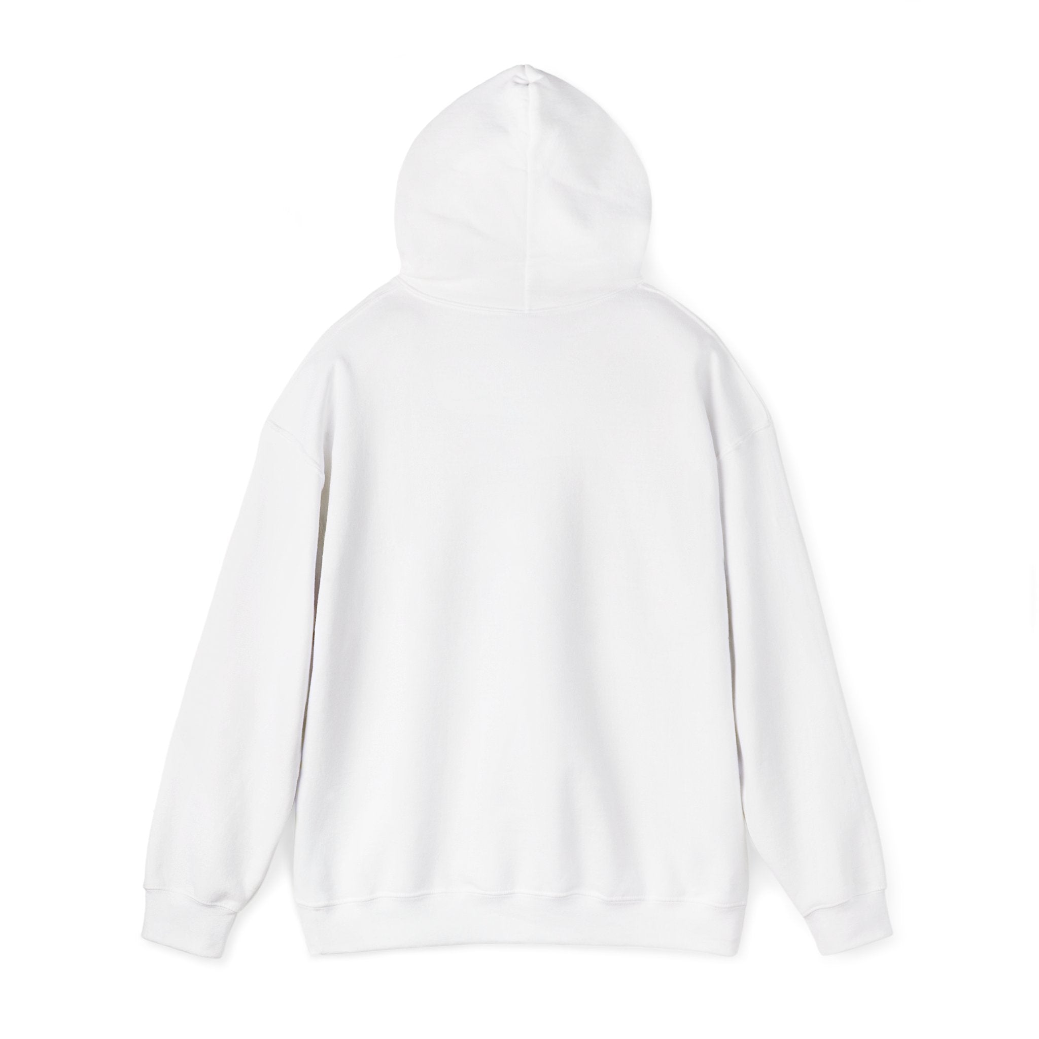 Unisex Heavy Blend hoodie featuring "Fearfully and Wonderfully Made" text, in black with front pocket and hood, by Printify.