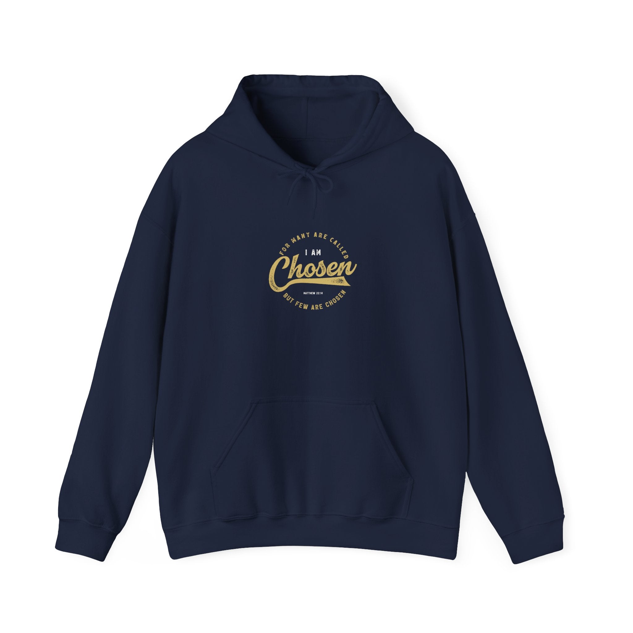 Unisex Heavy Blend hoodie with "I Am Chosen" printed design, featuring a hood and casual fit, by Printify.