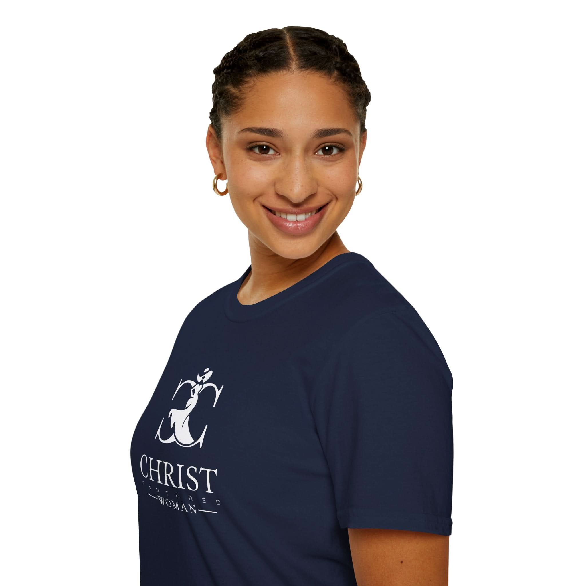 Christ Centered Woman: Unisex Softstyle T-Shirt: She Is Not Afraid - Christ Centered Ministries