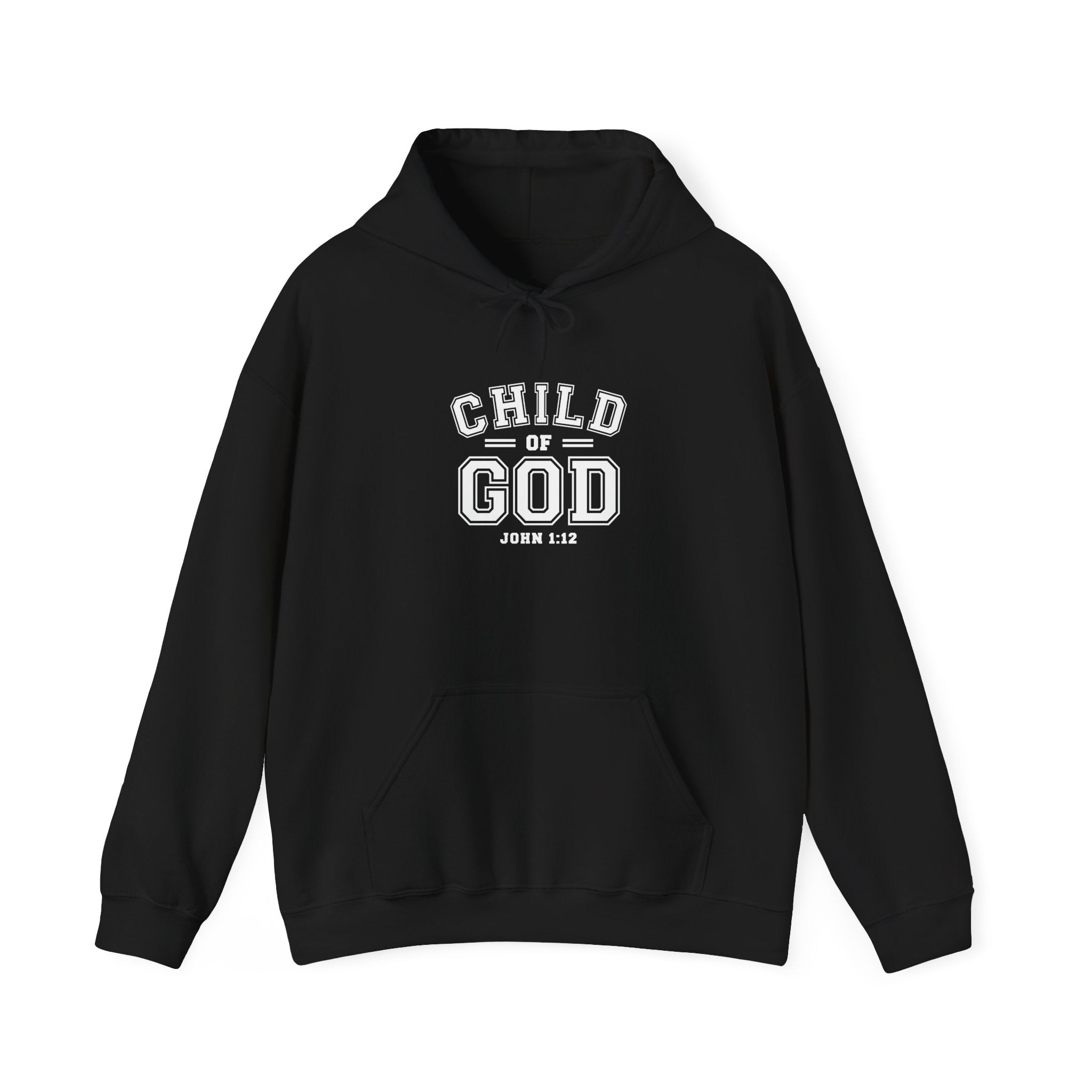 Unisex Child of God Heavy Blend hoodie by Printify, featuring a hood, front design, and comfortable heavy fabric for casual wear.
