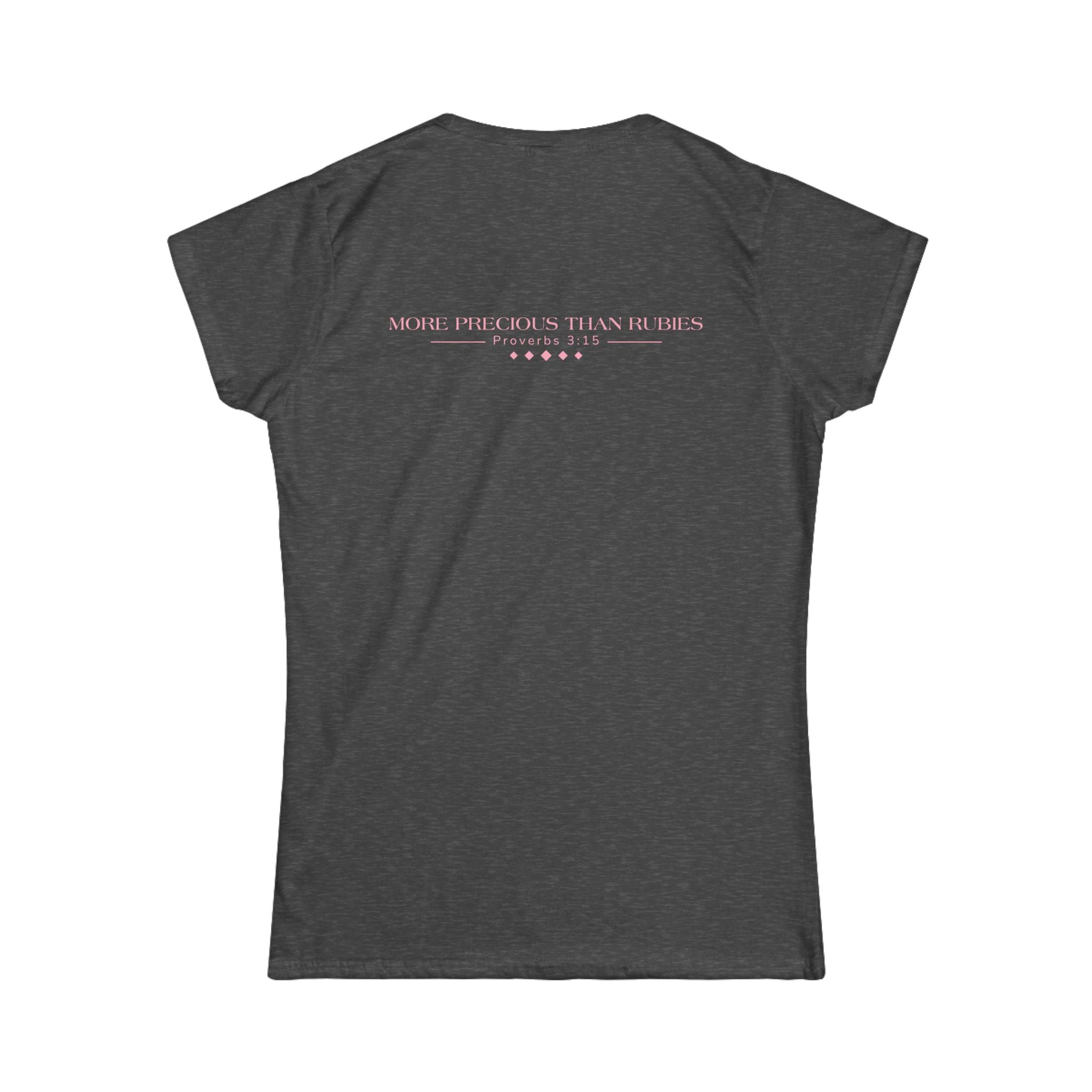 Lady CC :Women's Softstyle Tee: More Precious Than Rubies-thumbmail-3