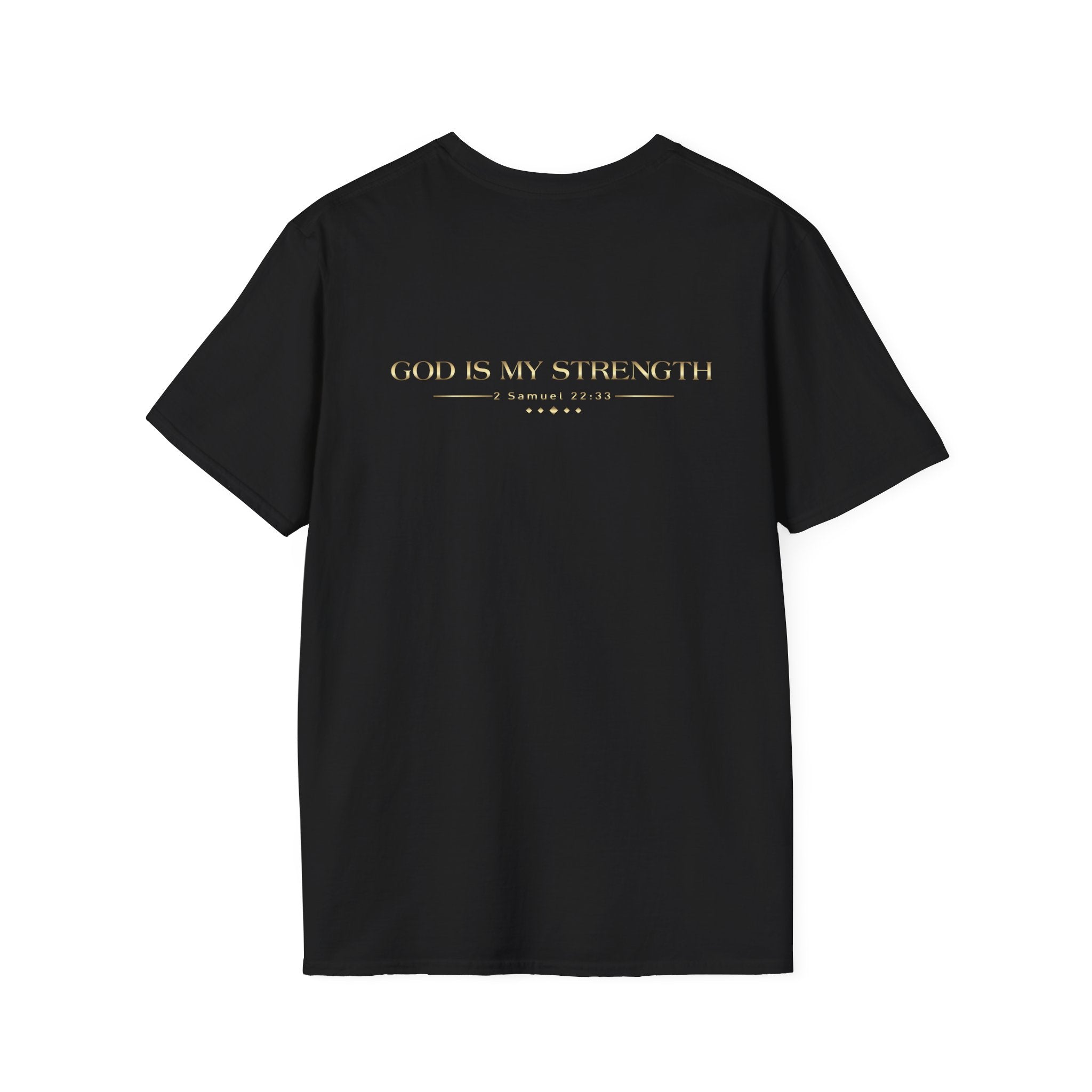 Jesus Logo: Unisex Softstyle T-Shirt: God Is My Strength-thumbmail-3