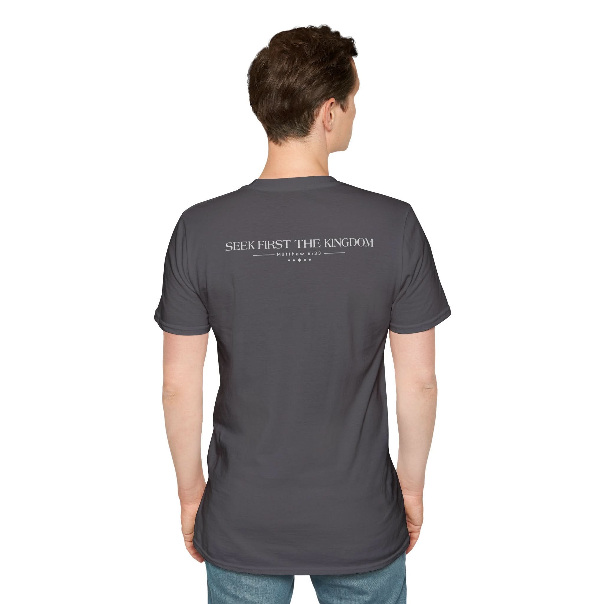 Christ Centered Man: Unisex Softstyle T-Shirt: Seek First the Kingdom - Christ Centered Ministries