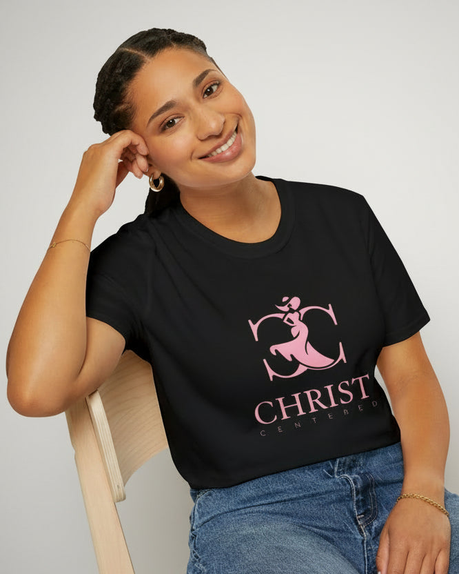 Christ Centered Woman: Unisex Softstyle T-Shirt: God Is Within Her - Christ Centered Ministries