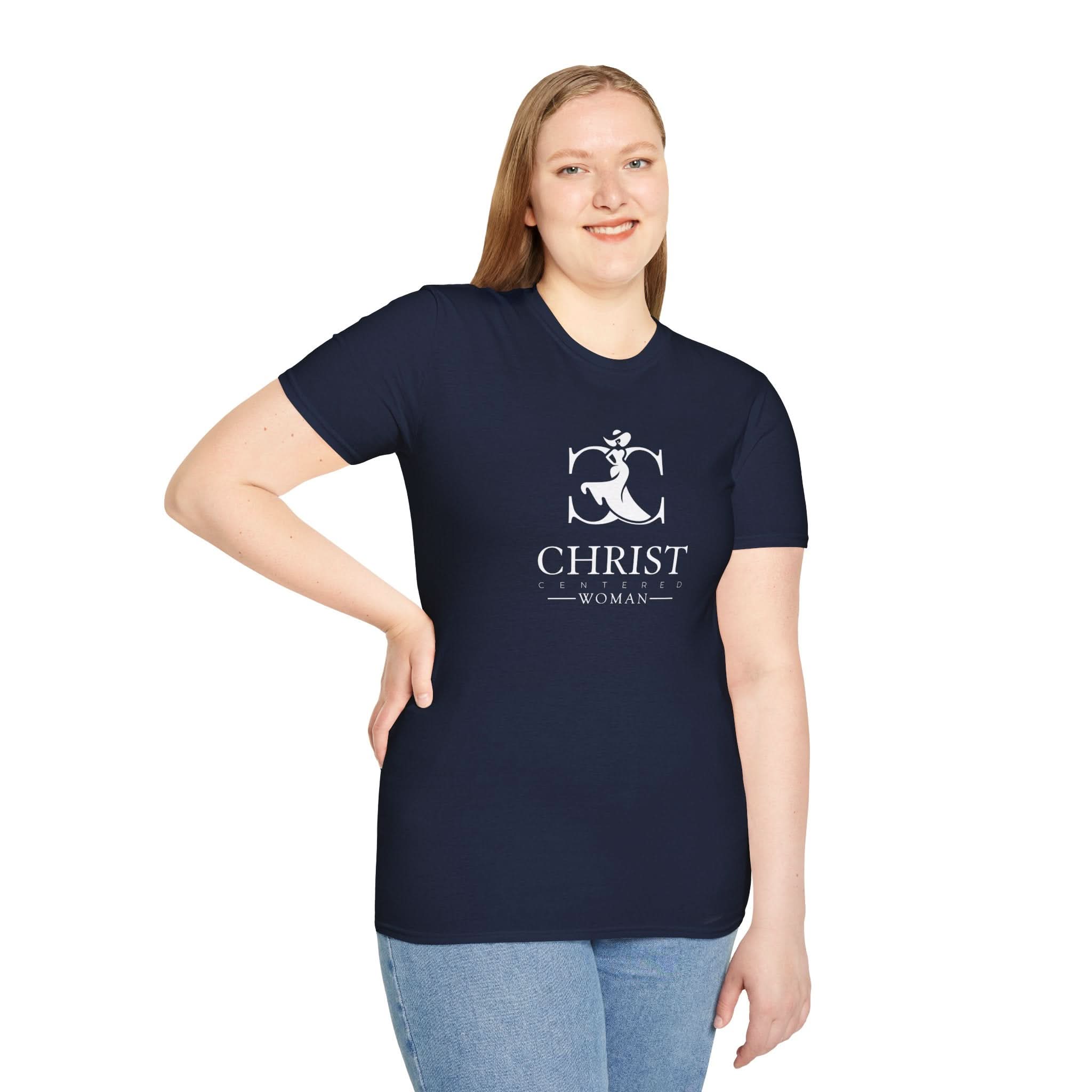 Christ Centered Woman: Unisex Softstyle T-Shirt: She Is Not Afraid - Christ Centered Ministries