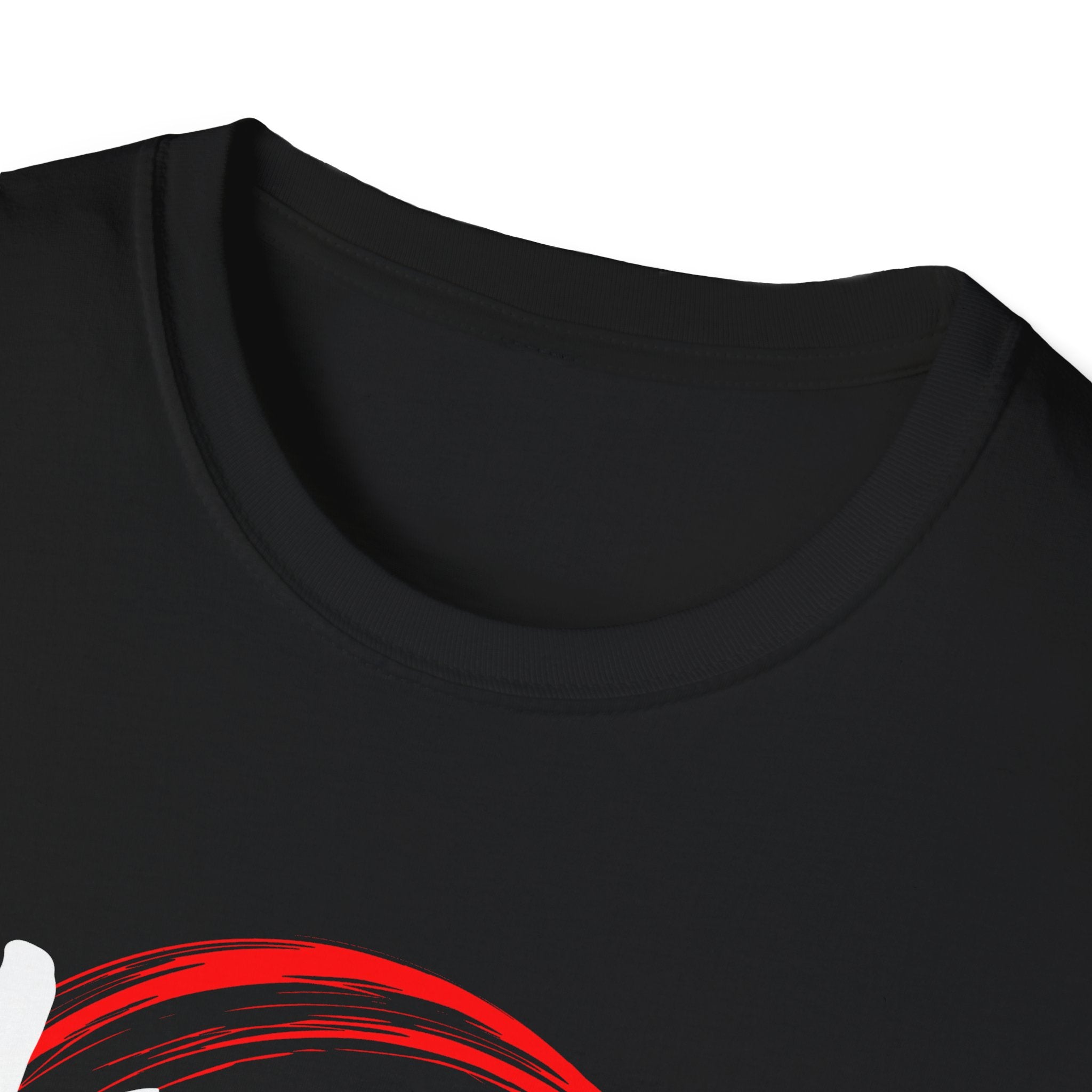 Unisex softstyle T-shirt with "Jesus is Lord" slogan, printed by Printify, showing the front view with white fabric and bold text.