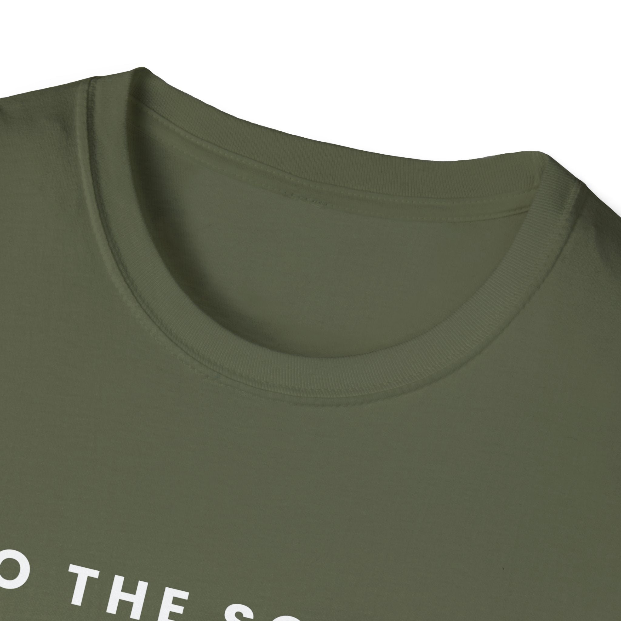 Unisex softstyle T-shirt with "Who the Son Sets Free is Free Indeed" print, featuring comfortable fabric and casual fit.