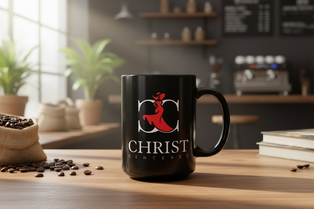 Black Mug, 15oz - Christ Centered Ministries