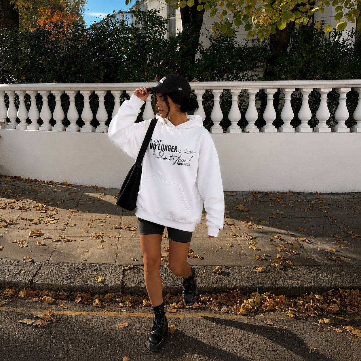 Unisex Heavy Blend hoodie by Printify featuring the "I am No Longer A Slave to Fear" design in a casual, comfortable fit.
