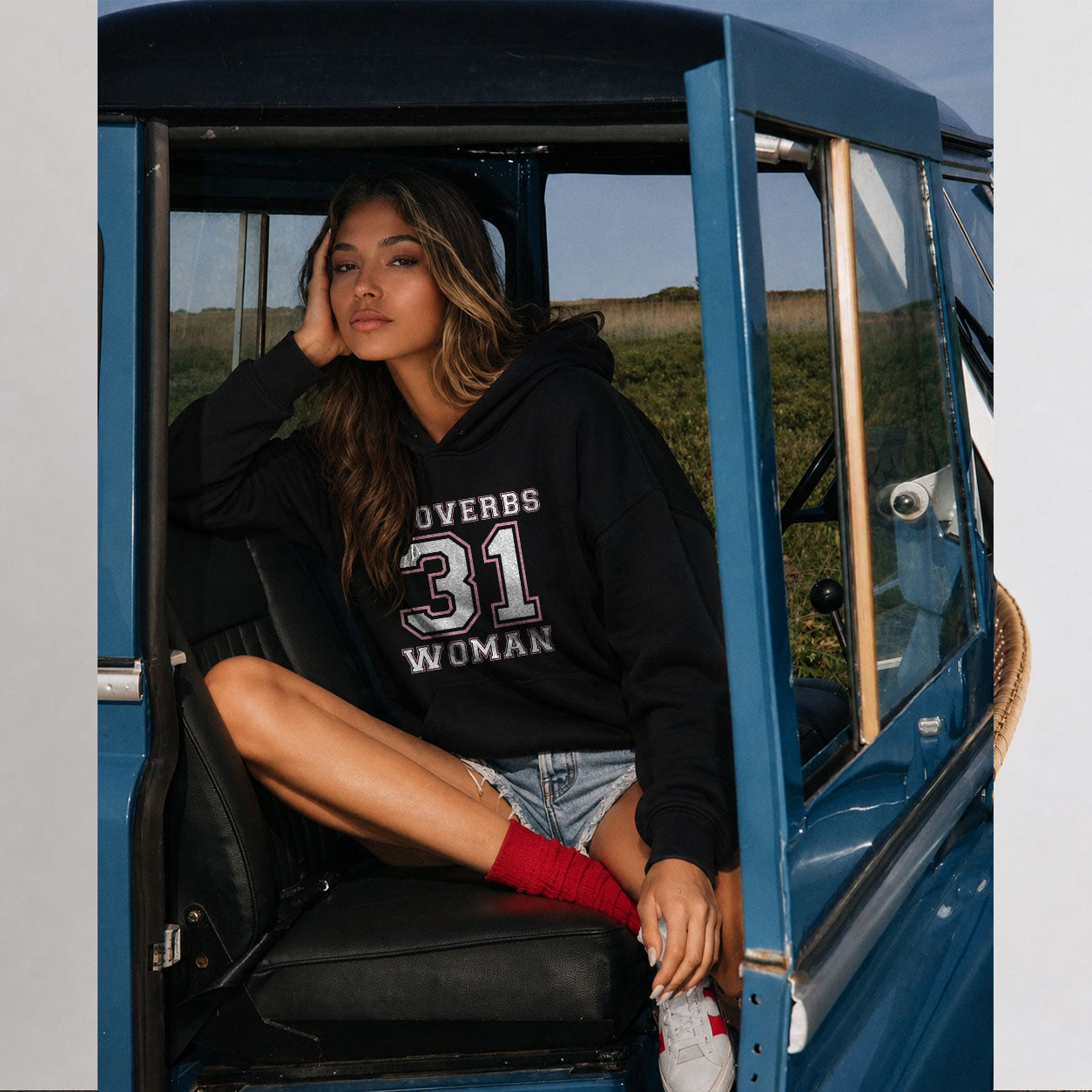 Unisex Heavy Blend™ Hoodie featuring Proverbs 31 Woman design, made by Printify, shown in image 47.