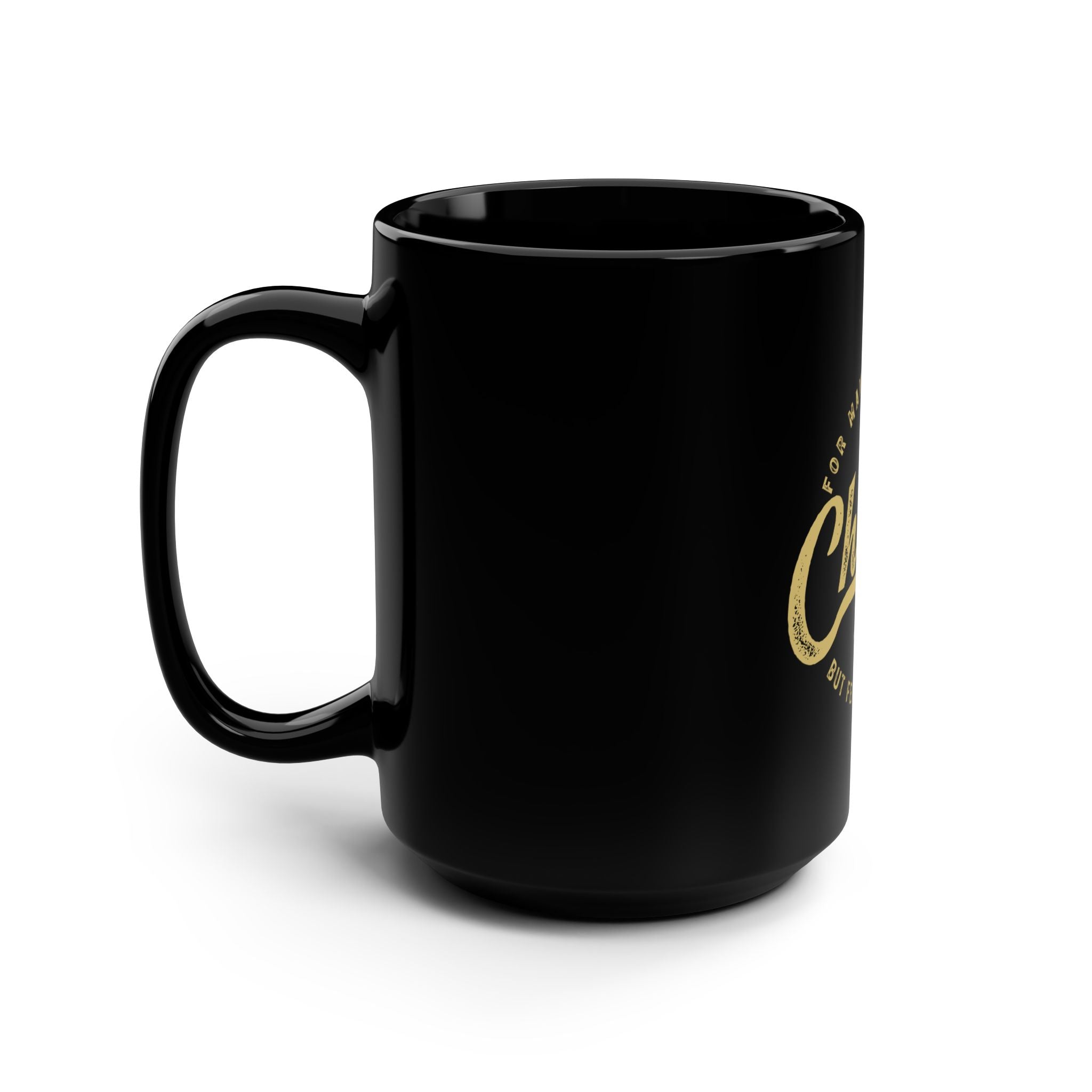 Black 15oz mug with "I Am Chosen" print, made by Printify, featuring a sleek design and bold lettering.
