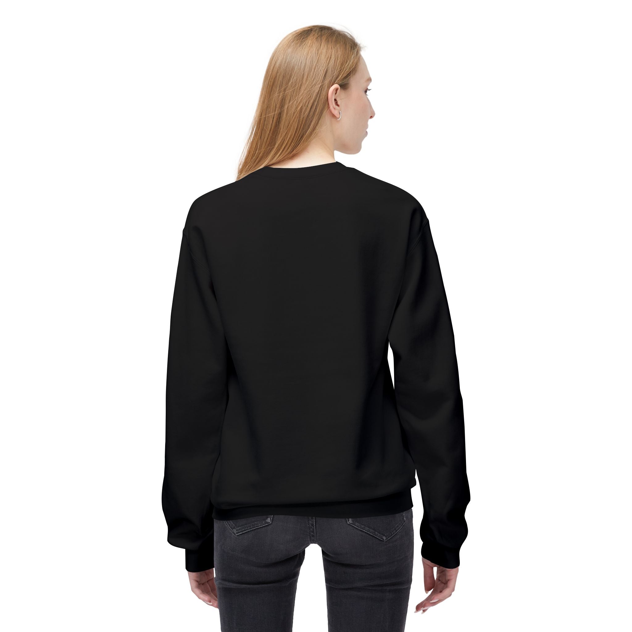 Unisex midweight softstyle fleece crewneck sweatshirt with "Child of God" print, showing the front view in gray.
