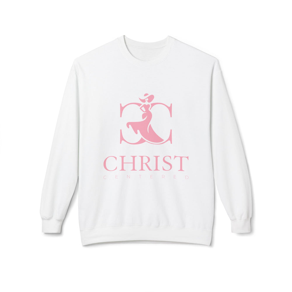 Christ Centered Woman: Midweight Softstyle Fleece Crewneck Sweatshirt White