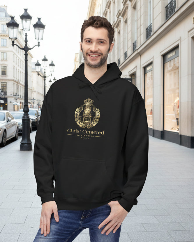 Jesus Crest: Unisex Hooded Sweatshirt: Christ Lives in Me