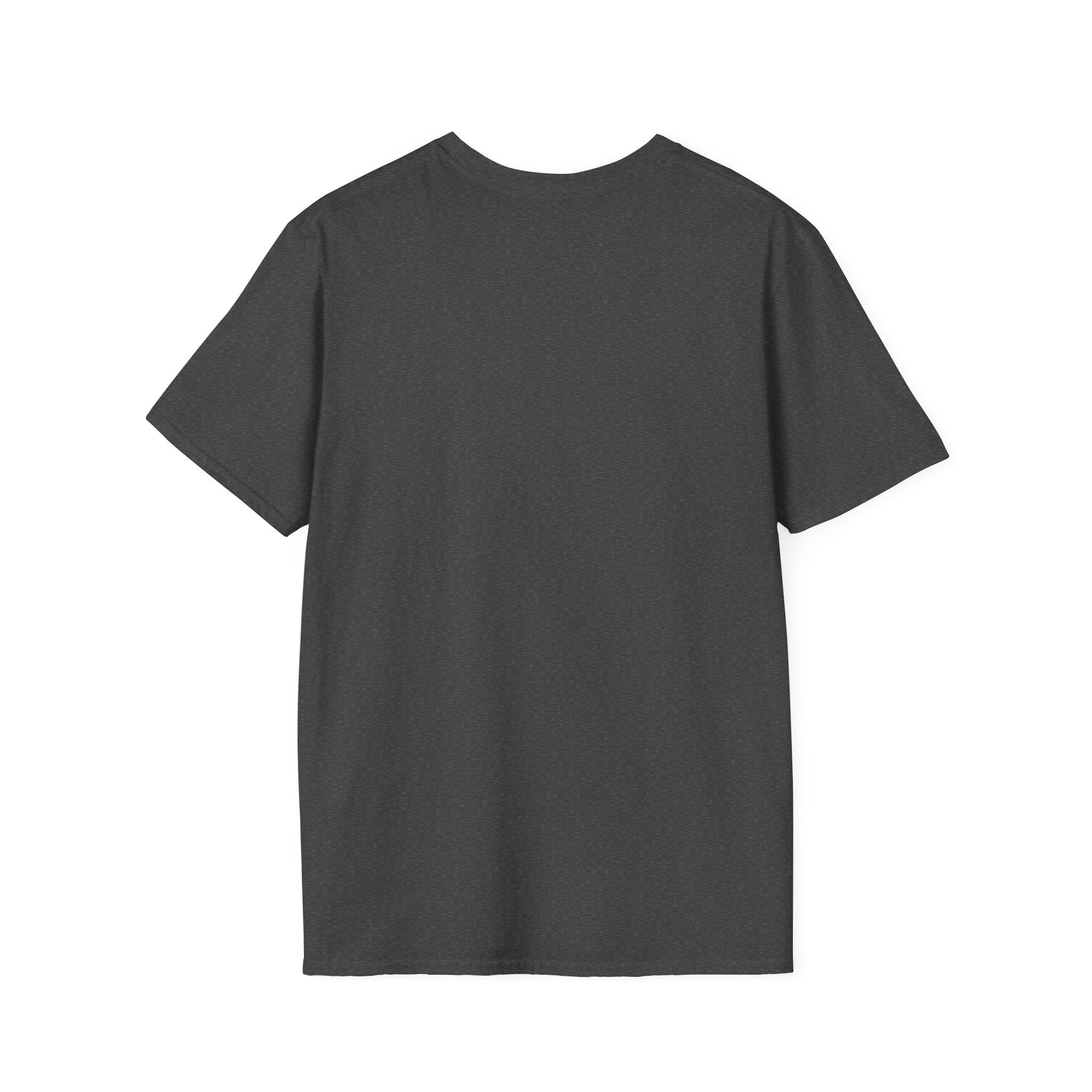 Unisex softstyle T-shirt with "Seek First the Kingdom of God" printed design, made by Printify, displayed on a white background.