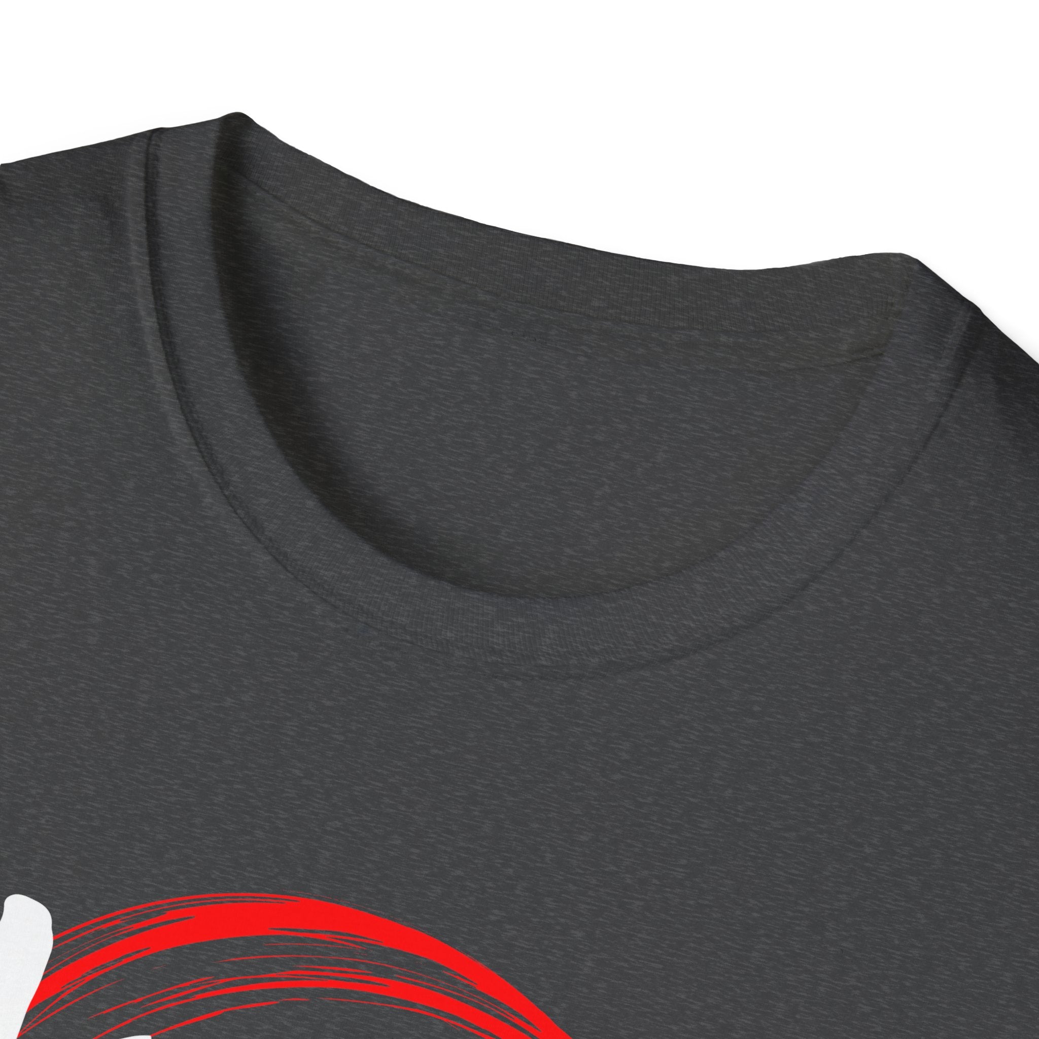 Unisex softstyle T-shirt with "Jesus is Lord" printed design, made by Printify, shown on a plain background.