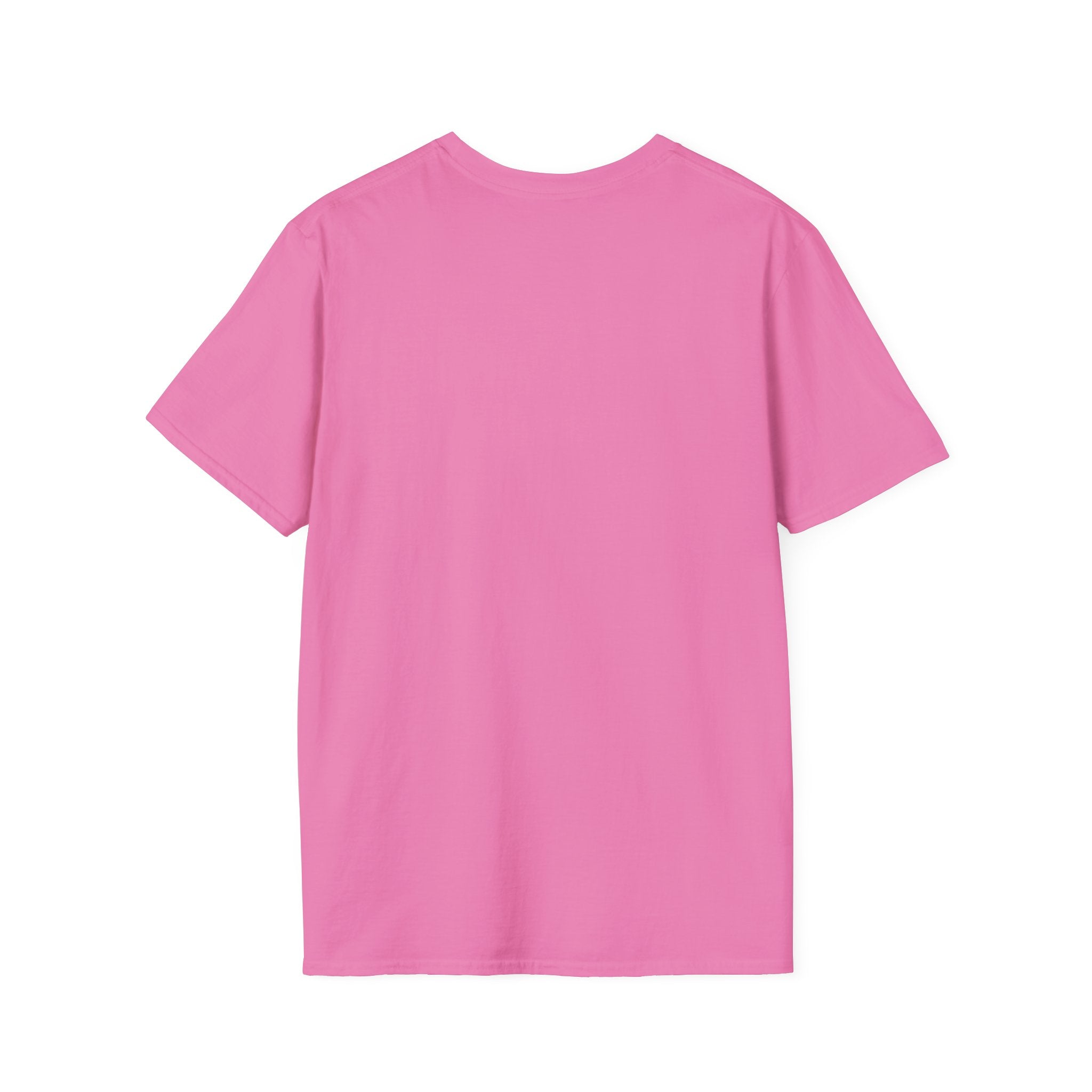 Unisex softstyle T-shirt with "Be Strong and Courageous" slogan, printed by Printify, shown in a casual, front view.