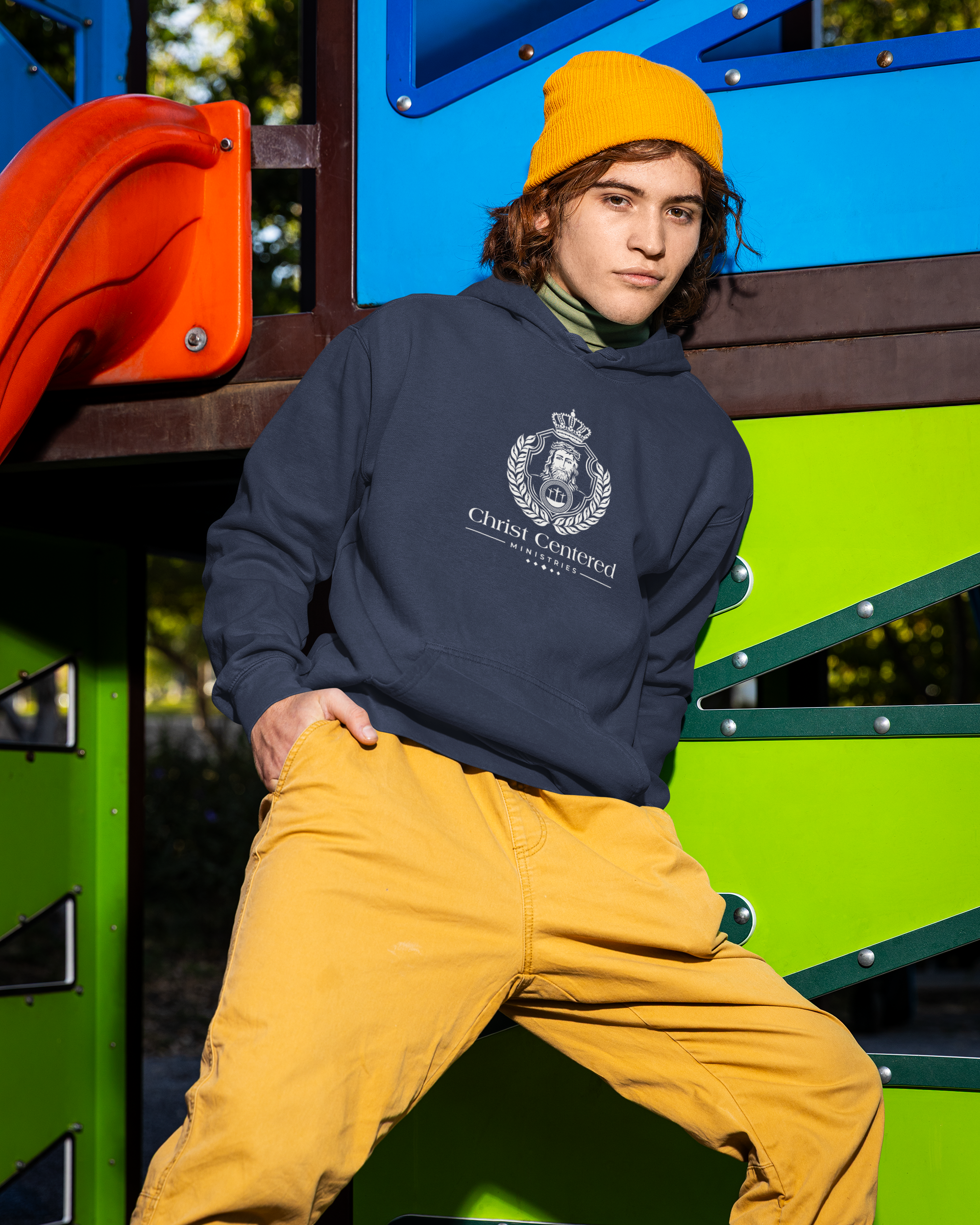 Jesus Crest: Unisex Hooded Sweatshirt: Light of the World