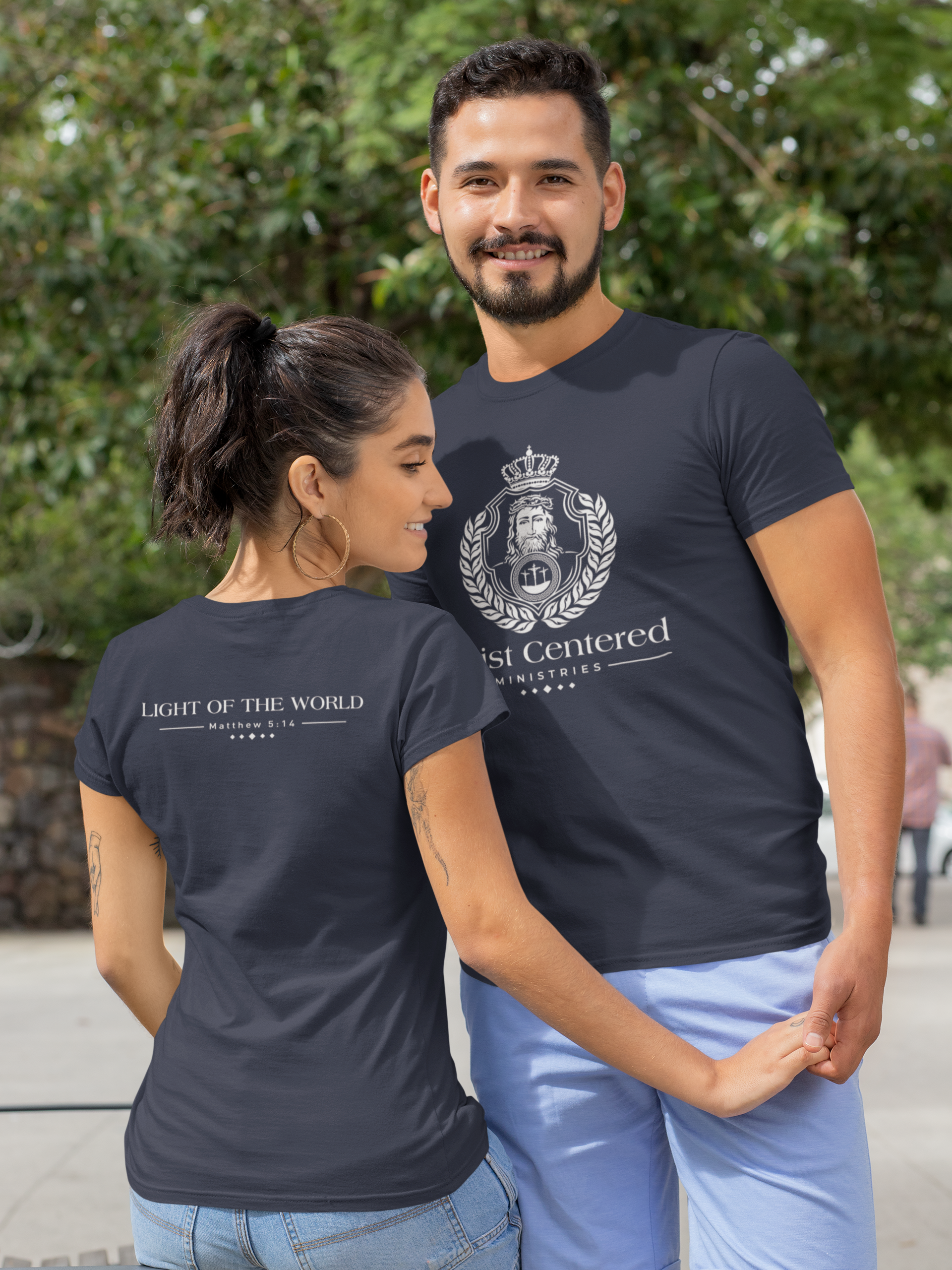 Jesus Crest: Unisex T-Shirt: Light of the World - Christ Centered Ministries