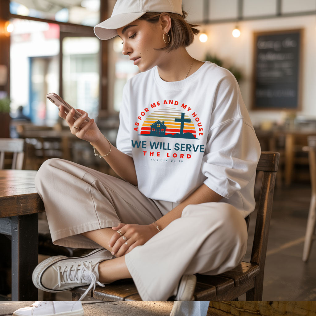 Unisex midweight softstyle fleece crewneck sweatshirt with religious message, featuring a comfortable fit and printed design.