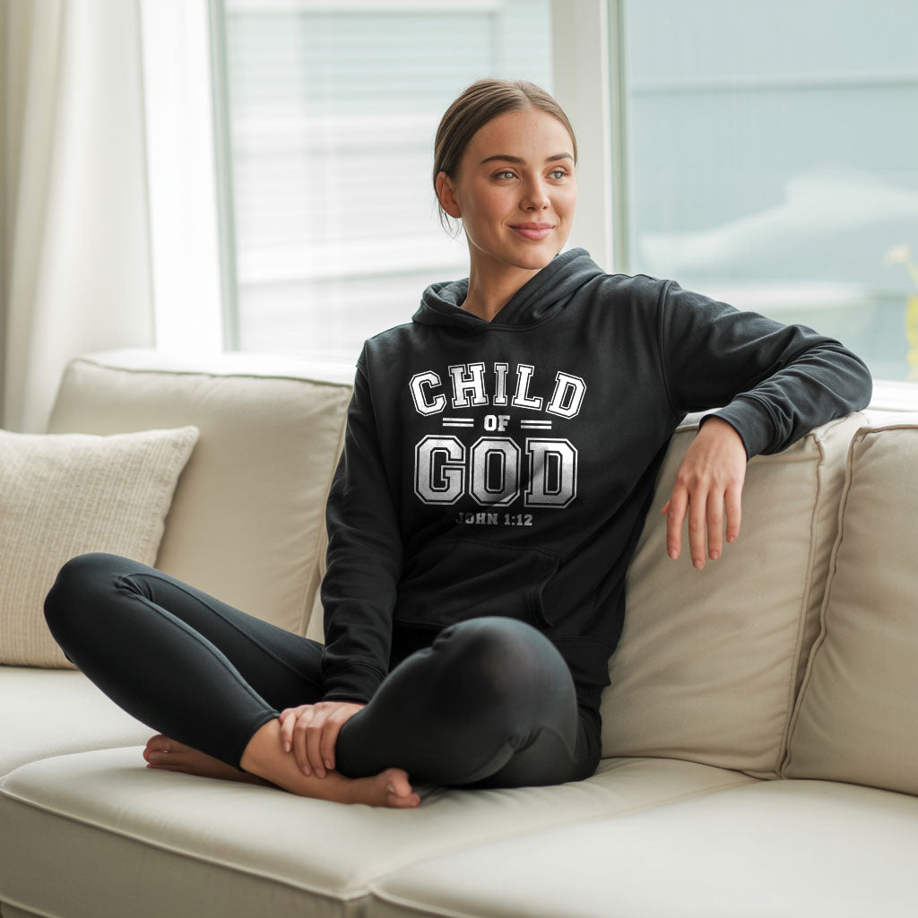 Unisex Heavy Blend hoodie with "Child of God" print, featuring a comfortable hood and casual fit, by Printify.