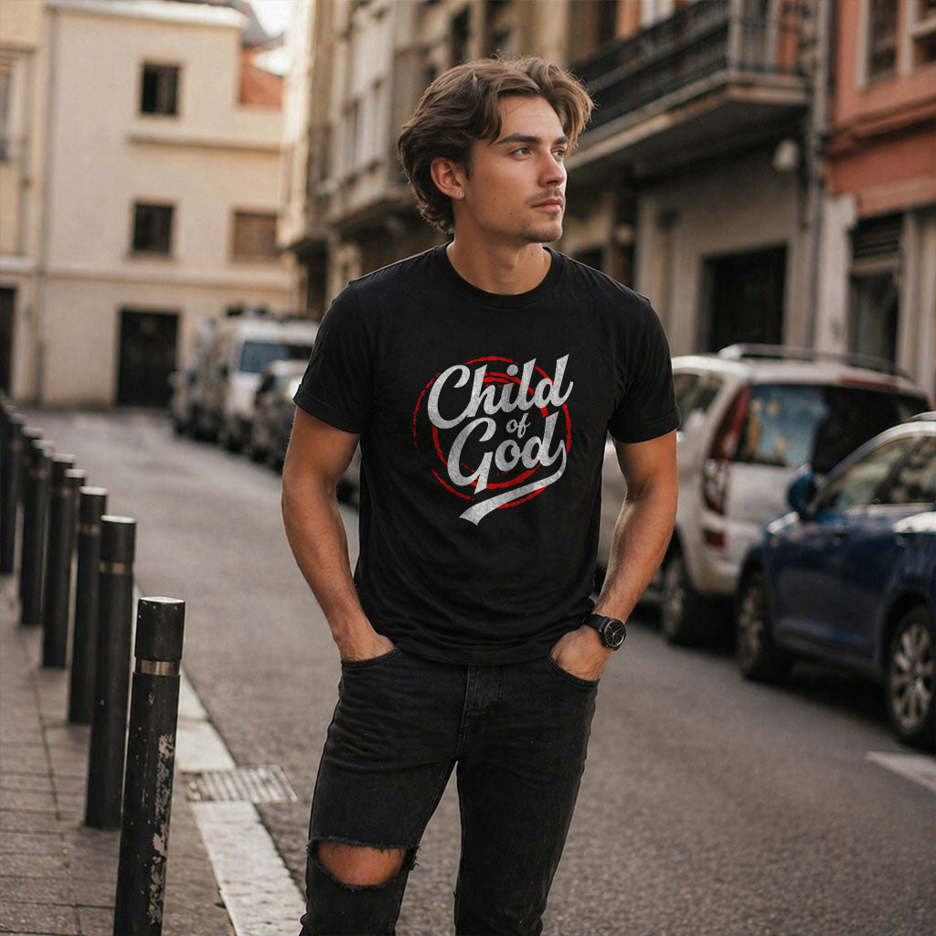 Unisex Softstyle T-Shirt featuring Child of God print, made by Printify, showing the front view of the casual, comfortable shirt.