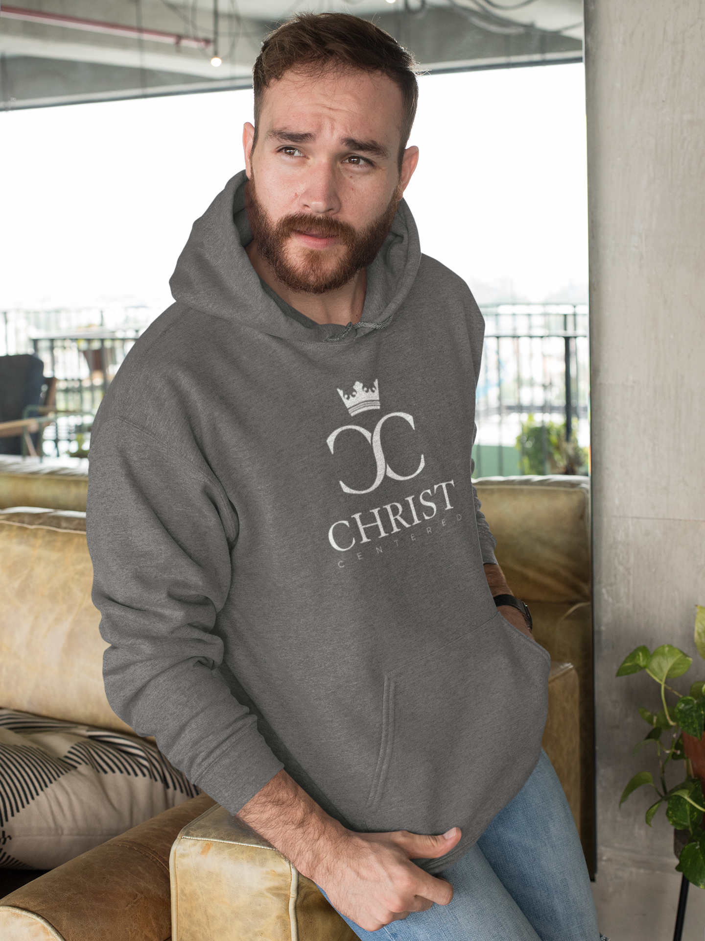 Crown Logo: Unisex Hooded Sweatshirt: Seek First The Kingdom - Christ Centered Ministries